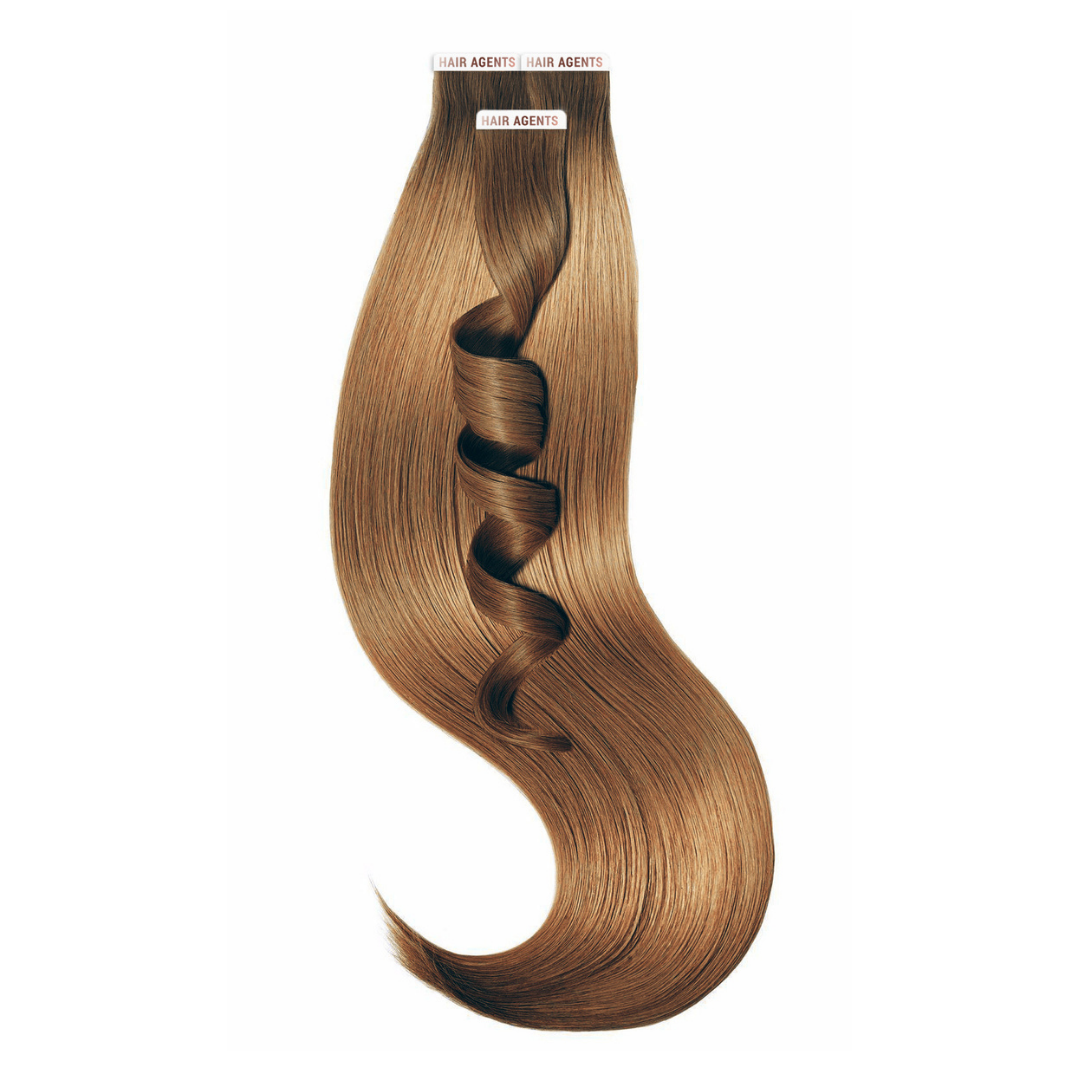 nr-4-Brown Tape Extenstions Produktbild in der Farbe Nr.4 Brown von der Firma Hair Agents